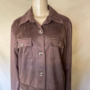 Kendall & Kylie Suede Utility Jacket - Purple